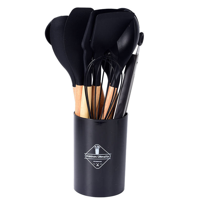 Juego De 12 Piezas Utensilios Cocina Con Mango De Madera