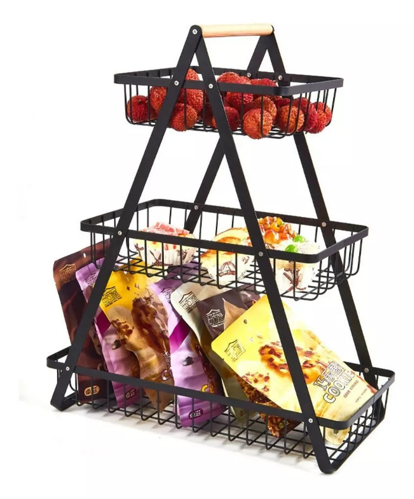 Organizador Frutero Cesta 3 Niveles