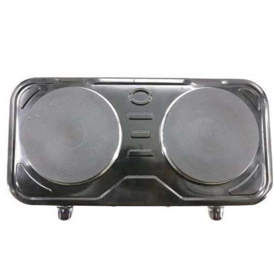 Cocinilla eléctrica de 2 platos portátil