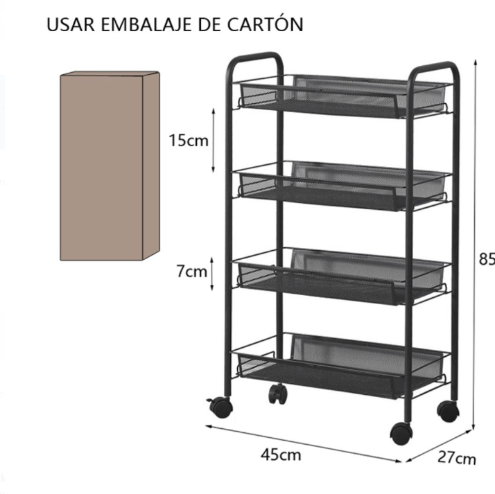 Rack Estante Moderno Organizador 4 Niveles