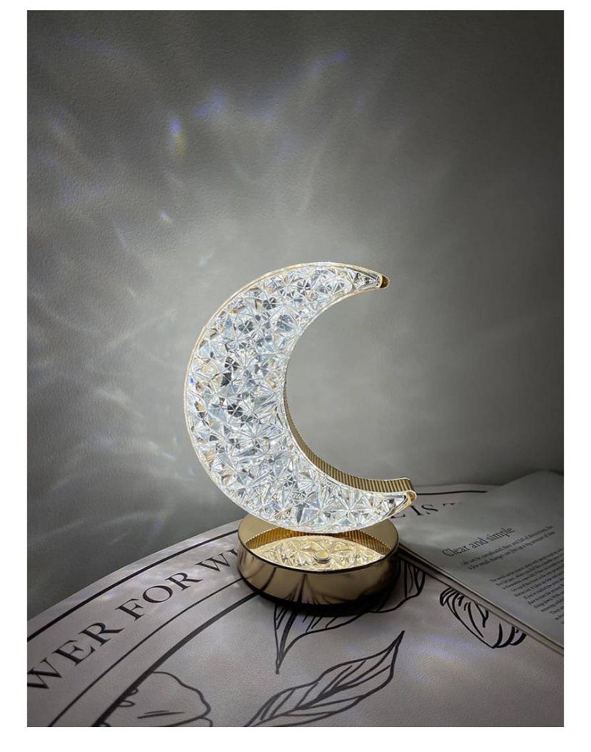 Lampara Luna de Cristal LED