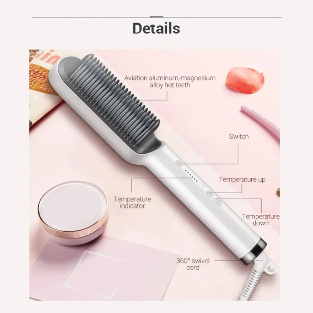 Plancha Cepillo Alisadora Cabello Hair S