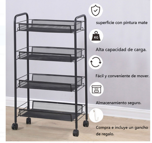 Rack Estante Moderno Organizador 4 Niveles
