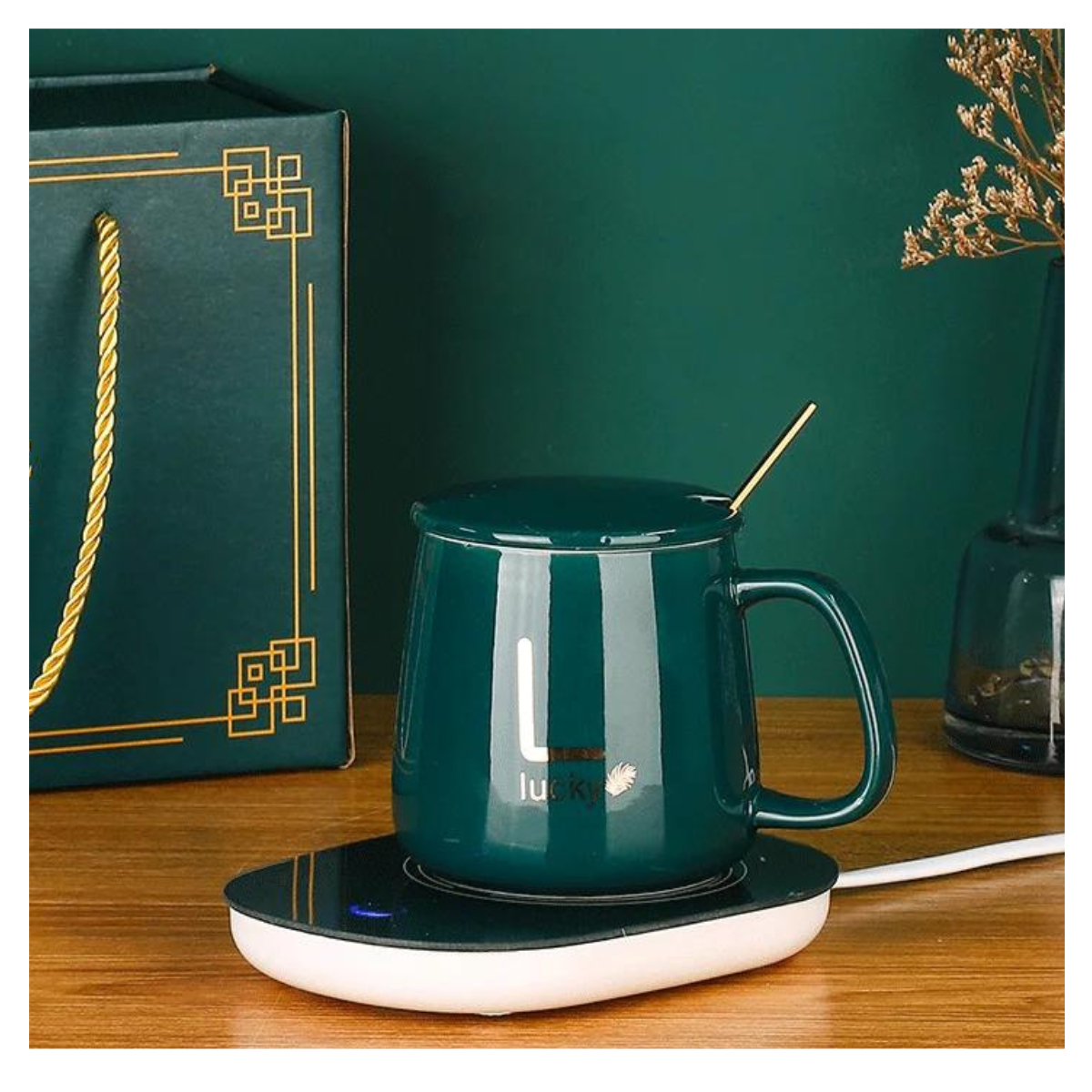 Taza de Cerámica con Calentador