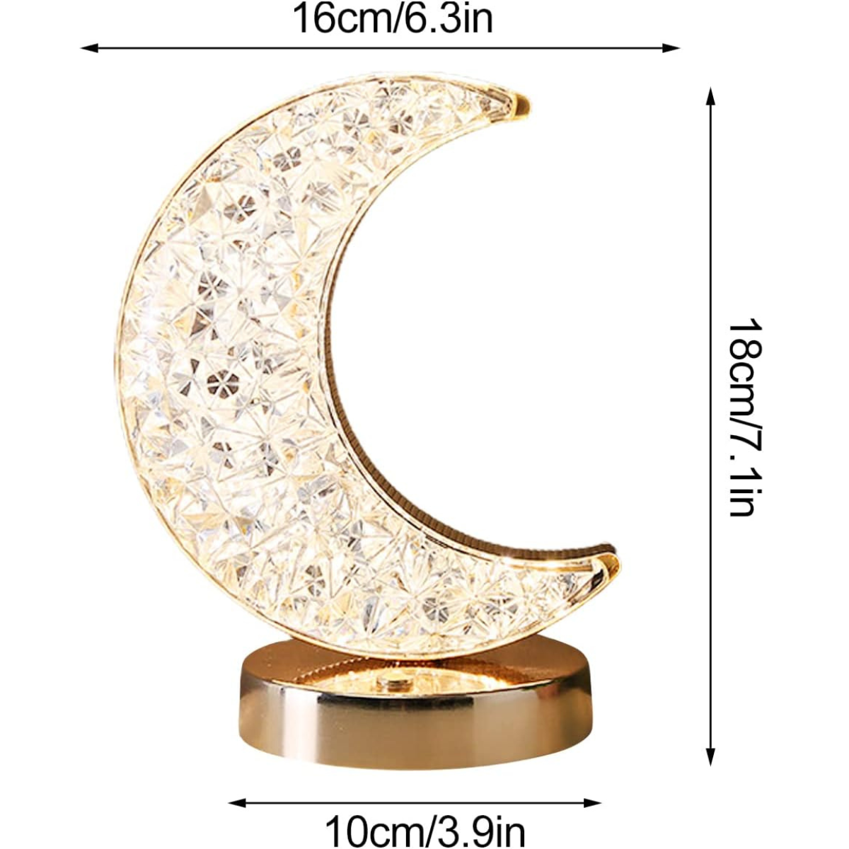 Lampara Luna de Cristal LED